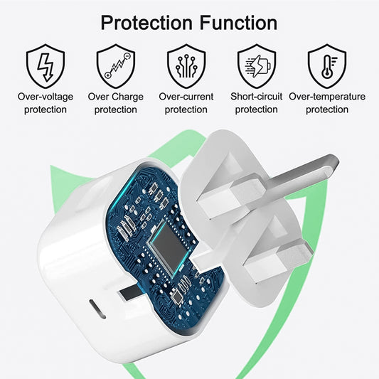 Type-C PD 20W Fast Charging Adapter for iPhone 16
