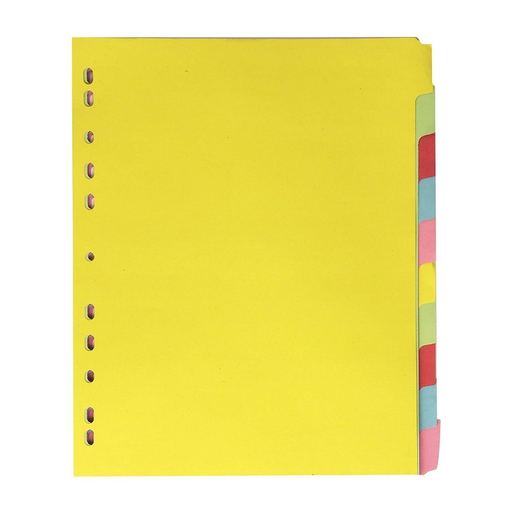 A4 Manila Divider with 10 Color Tabs Numbered Index – Organize Your Files Efficiently