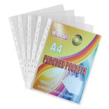 Partner 80 Micron A4 Clear Copy Safe Punched Pockets – 100-Pack Sheet Protectors | PT-8C100