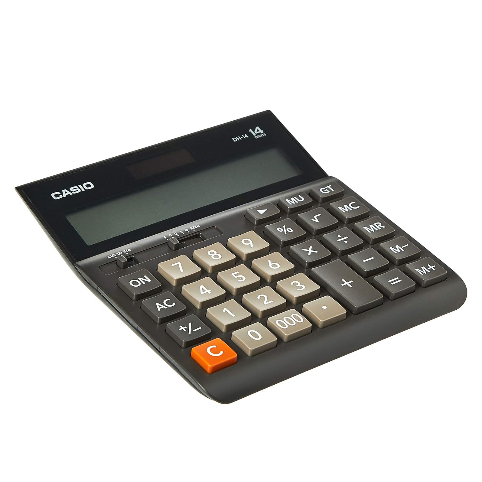 Casio DH-14-BK-W-DH Desktop Calculator - Black | Stylish, High-Performance Calculator for Office and Home