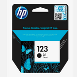 HP 123 Black Original Ink Cartridge - Genuine HP Printer Ink for Crisp, Clear Prints