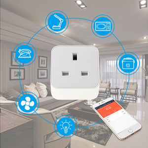 Smart WiFi Plug 13A Wall Socket with Power Monitoring – Works with Alexa & Google Assistant