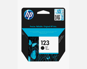 HP 123 Black Original Ink Cartridge - Genuine HP Printer Ink for Crisp, Clear Prints